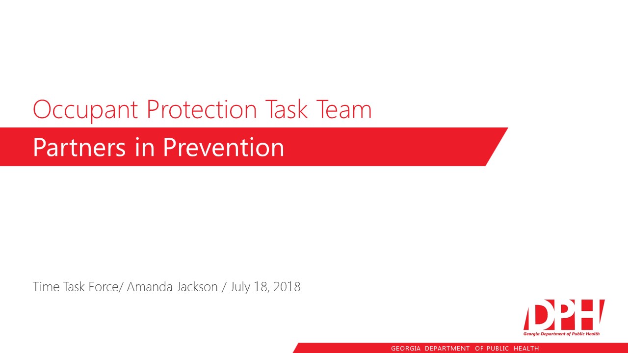 Child Occupant Safety Program Presentation