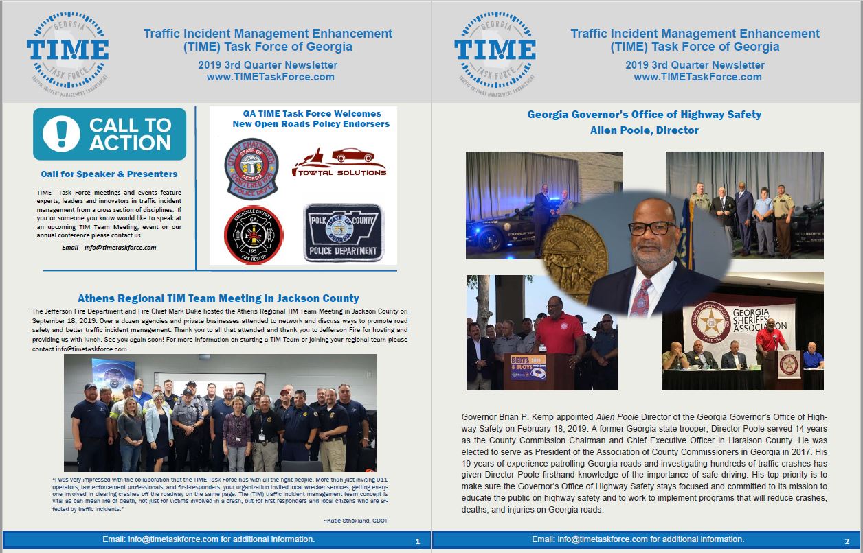 Get the latest TIME Task Force newsletter