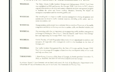 2022 Traffic Incident Management Day Proclamation